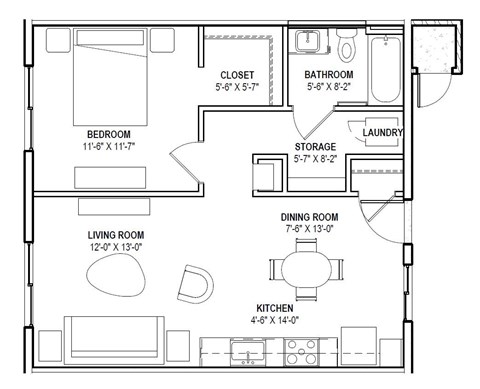 A1 Floor Plan at The 89 on Hayden, Scottsdale Arizona  